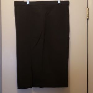 Ann Taylor Black Pencil Skirt with Side Slit